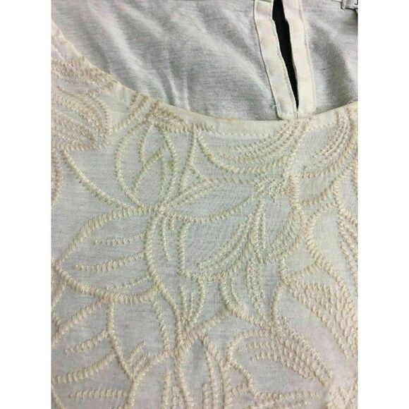 J Crew Ivory Floral Embroidered Long sleeve top - Picture 7 of 7